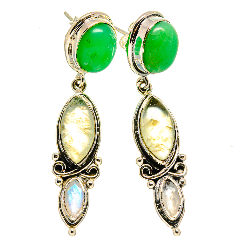 Prehnite Earrings handcrafted by Ana Silver Co - EARR414059