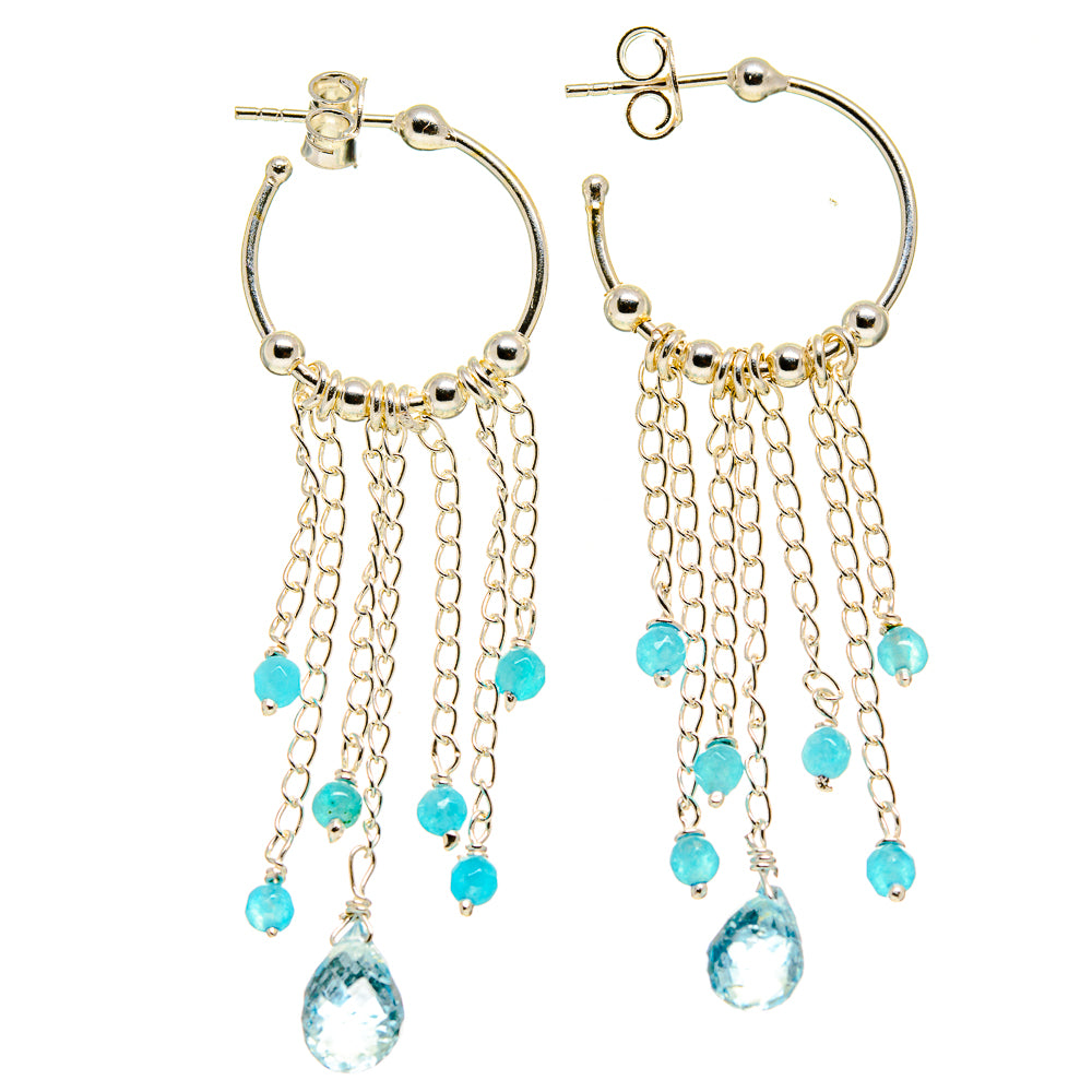 Blue Topaz Earrings handcrafted by Ana Silver Co - EARR414064