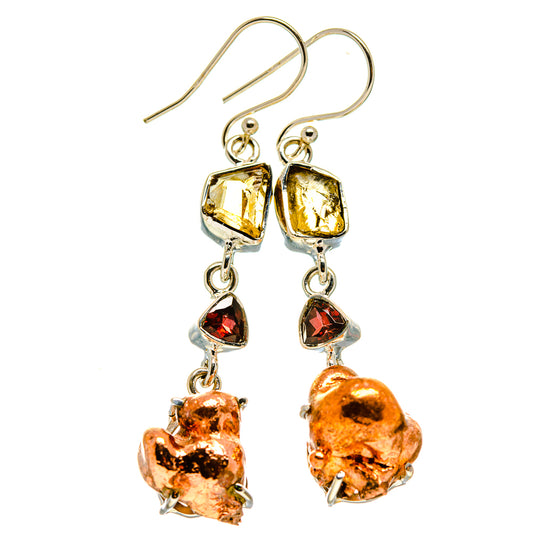 Copper Blister Earrings handcrafted by Ana Silver Co - EARR414065
