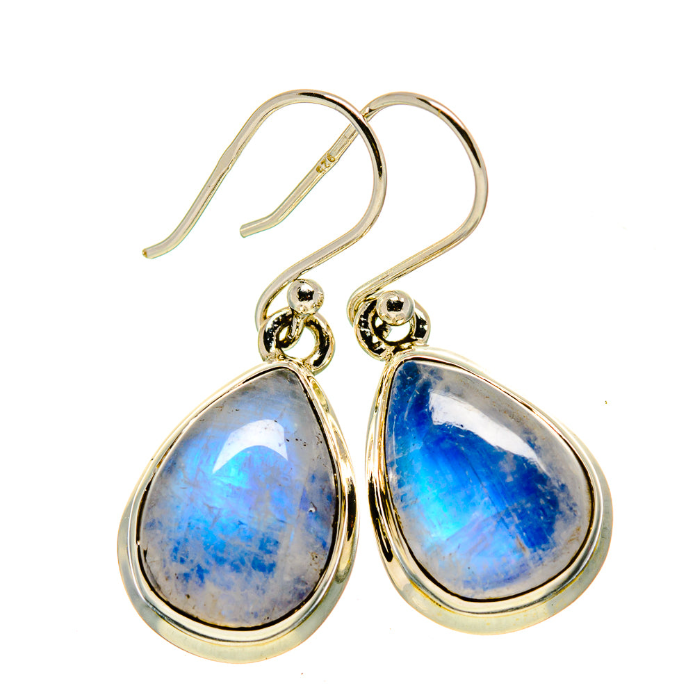 Rainbow Moonstone Earrings handcrafted by Ana Silver Co - EARR414068