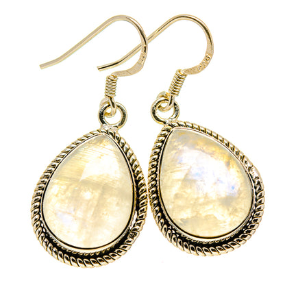 Rainbow Moonstone Earrings handcrafted by Ana Silver Co - EARR414086