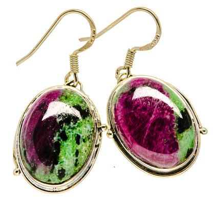 Ruby Zoisite Earrings handcrafted by Ana Silver Co - EARR414087