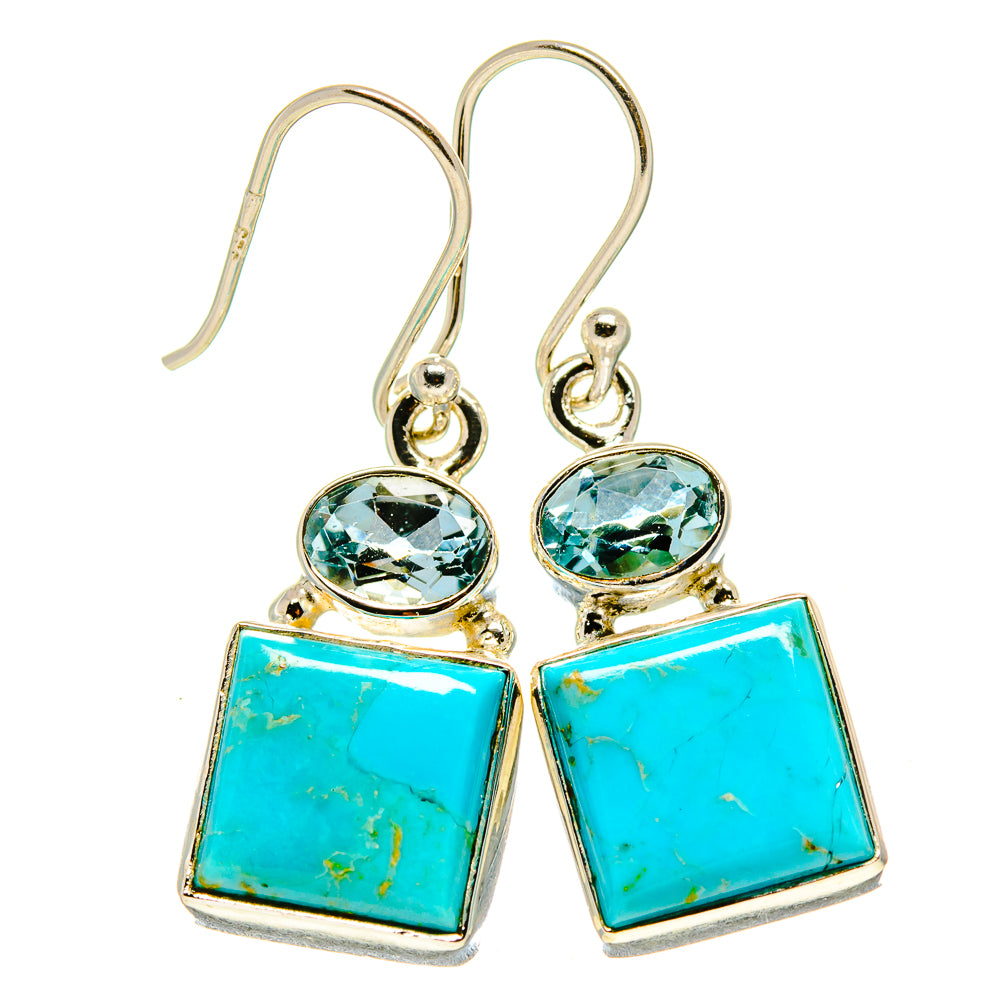Arizona Turquoise Earrings handcrafted by Ana Silver Co - EARR414090