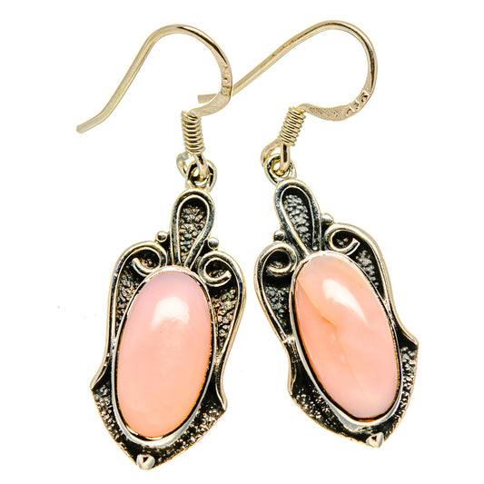 Pink Opal Earrings handcrafted by Ana Silver Co - EARR414091