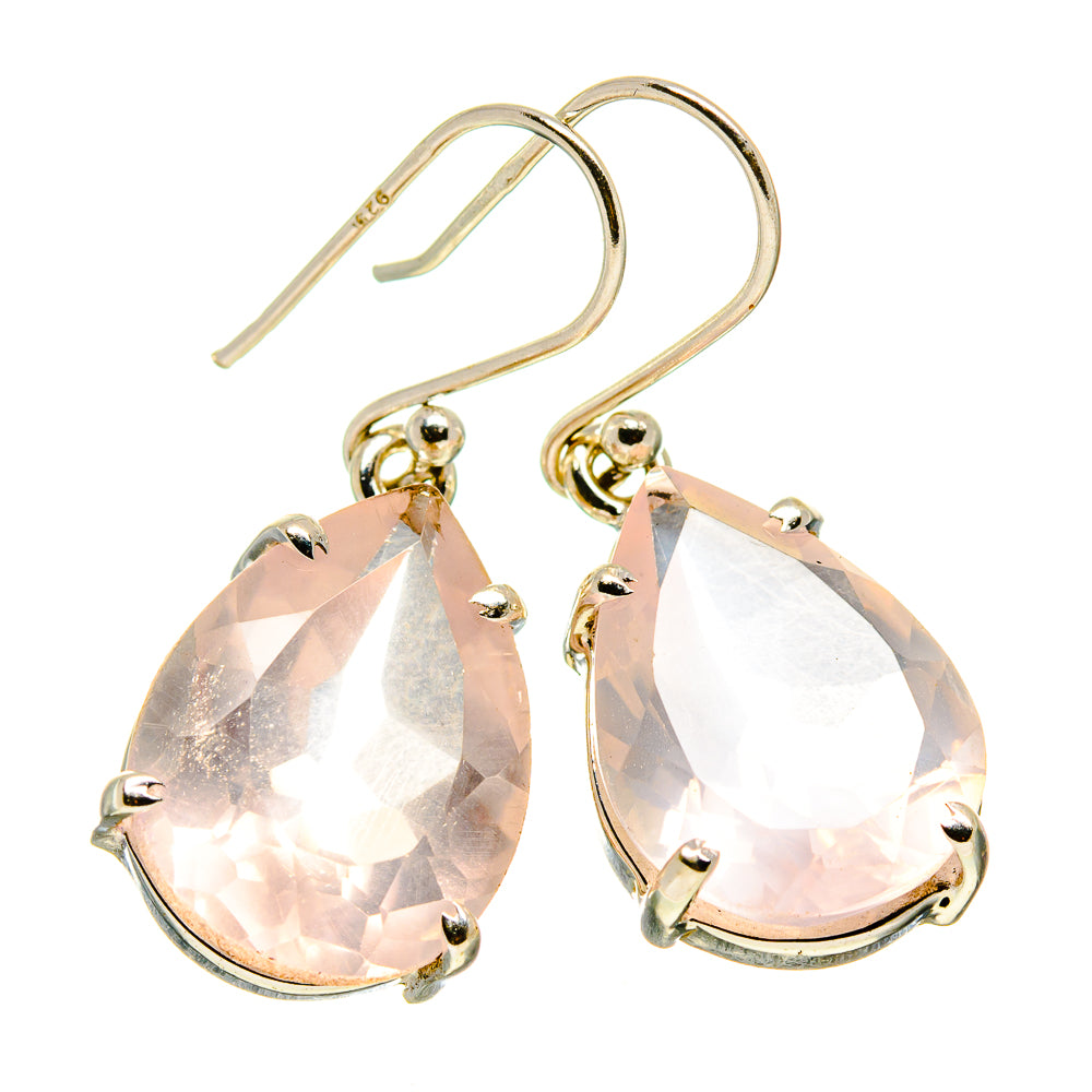 Rose Quartz Earrings handcrafted by Ana Silver Co - EARR414092