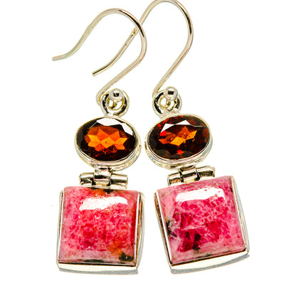 Rhodonite Earrings handcrafted by Ana Silver Co - EARR414099
