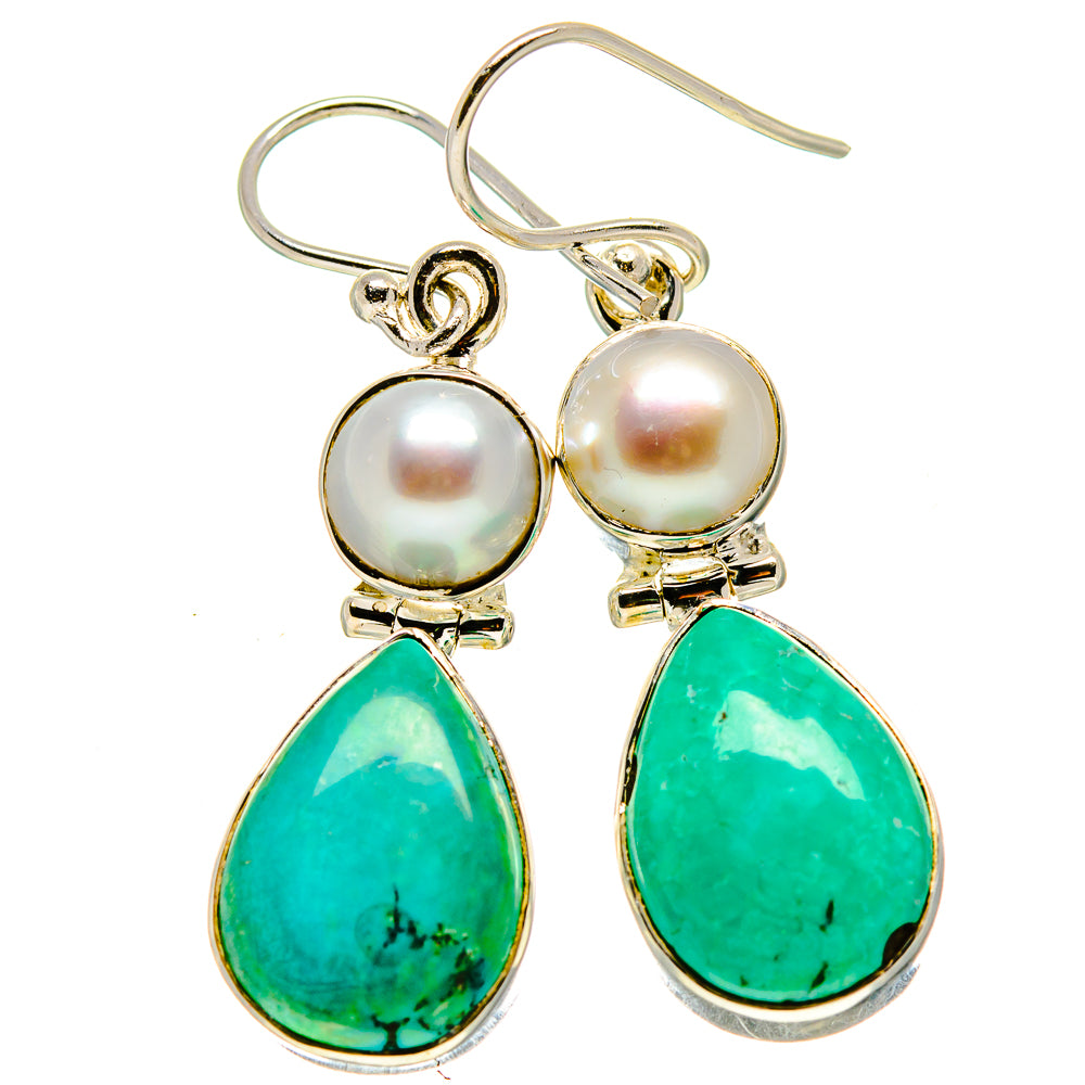 Arizona Turquoise Earrings handcrafted by Ana Silver Co - EARR414102