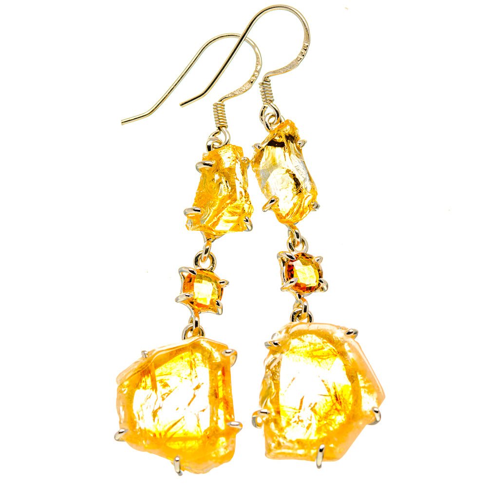 Citrine Earrings handcrafted by Ana Silver Co - EARR414118
