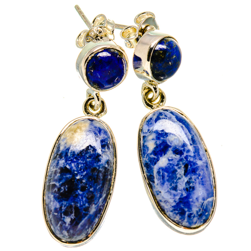 Sodalite Earrings handcrafted by Ana Silver Co - EARR414120