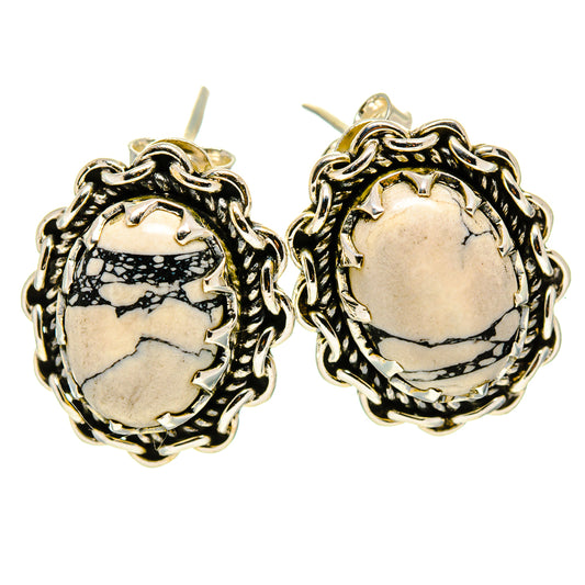 Howlite Earrings handcrafted by Ana Silver Co - EARR414122