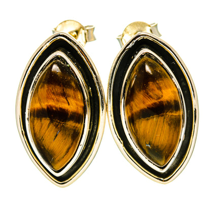 Tiger Eye Earrings handcrafted by Ana Silver Co - EARR414135
