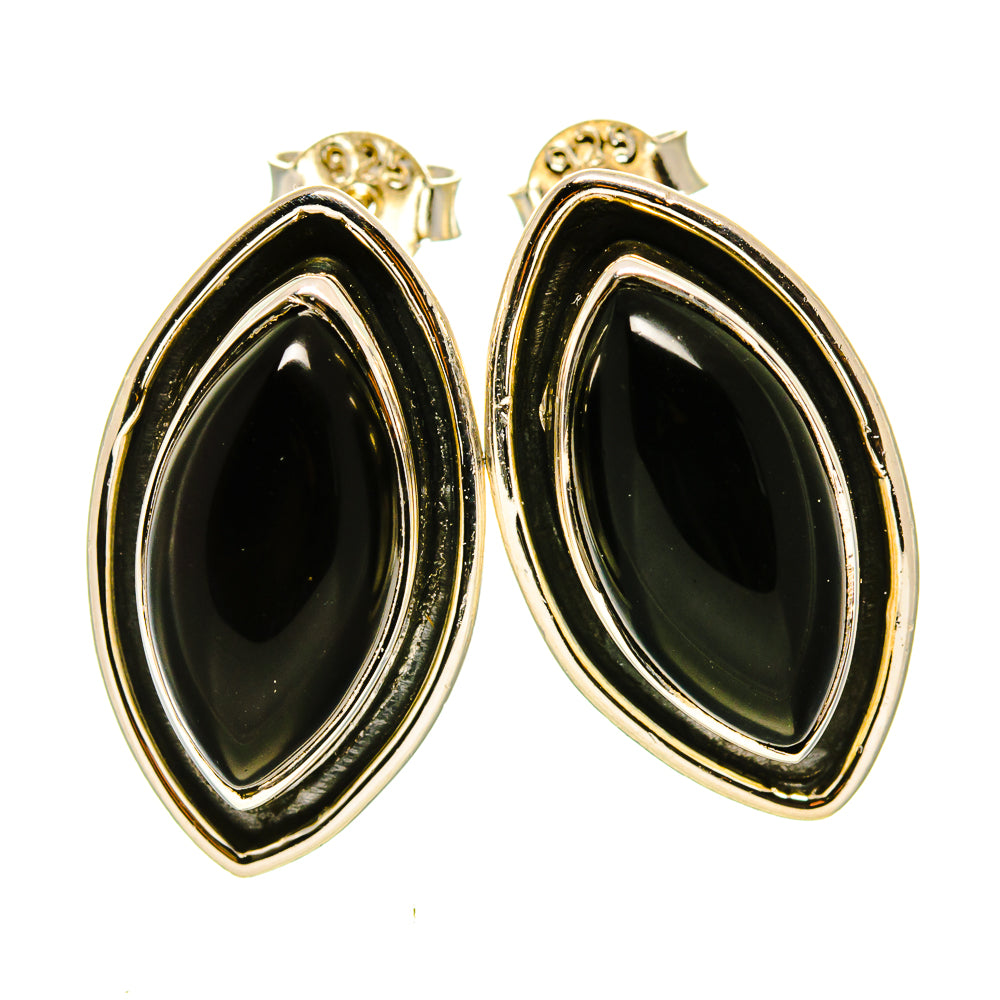 Black Onyx Earrings handcrafted by Ana Silver Co - EARR414136