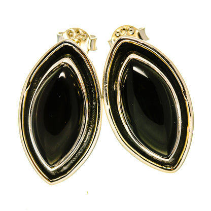 Black Onyx Earrings handcrafted by Ana Silver Co - EARR414136