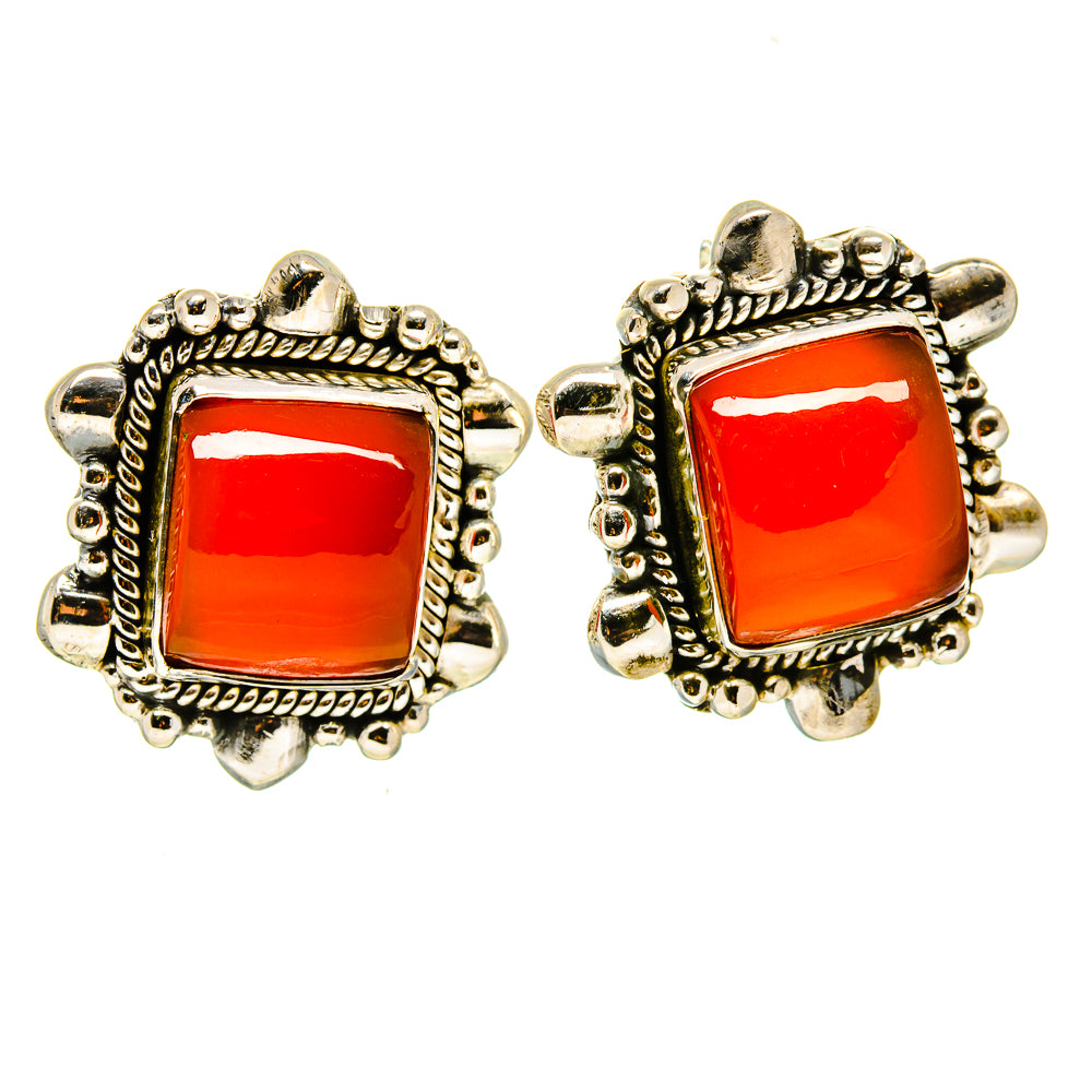 Carnelian Earrings handcrafted by Ana Silver Co - EARR414138