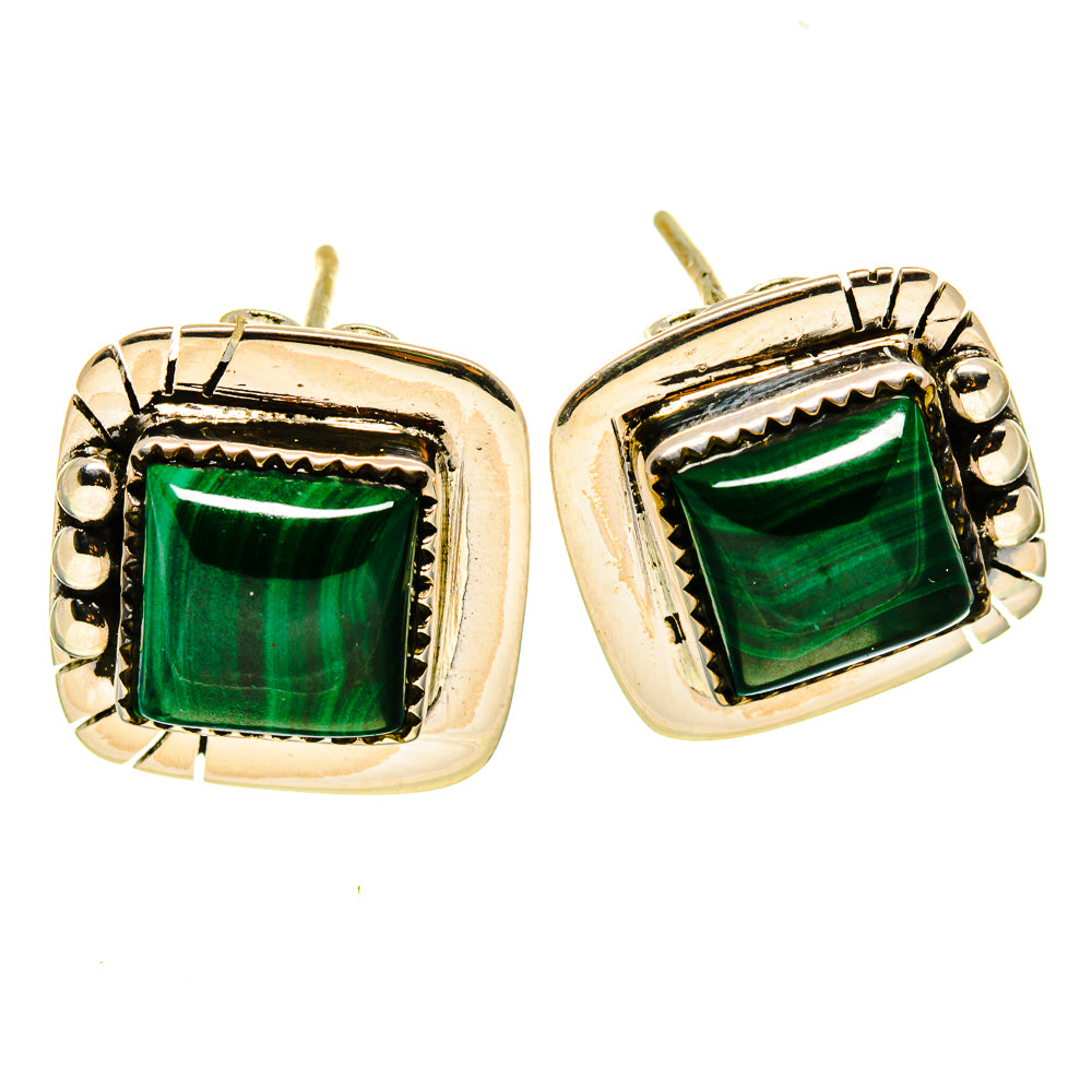 Malachite Earrings handcrafted by Ana Silver Co - EARR414140