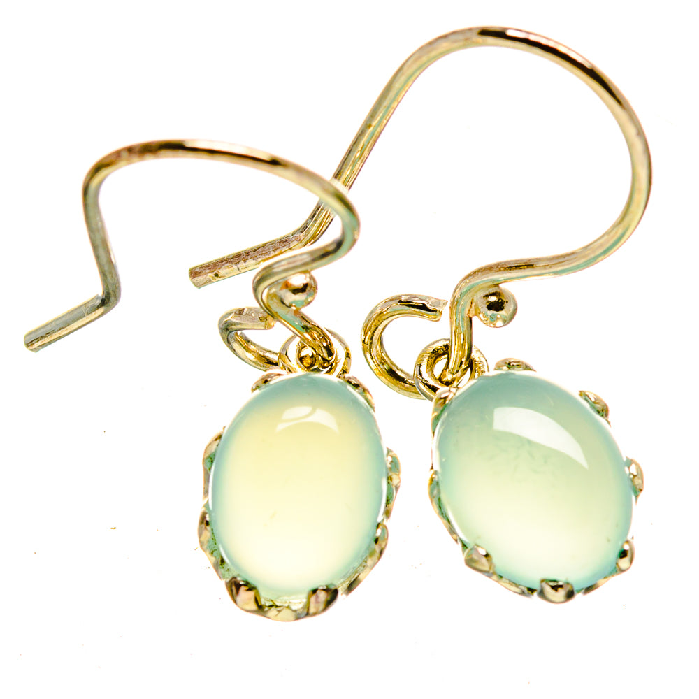 Aqua Chalcedony Earrings handcrafted by Ana Silver Co - EARR414150