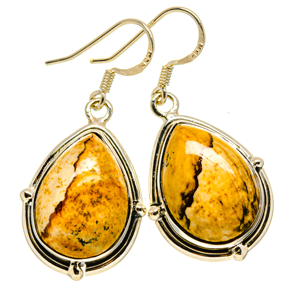 Picture Jasper Earrings handcrafted by Ana Silver Co - EARR414161