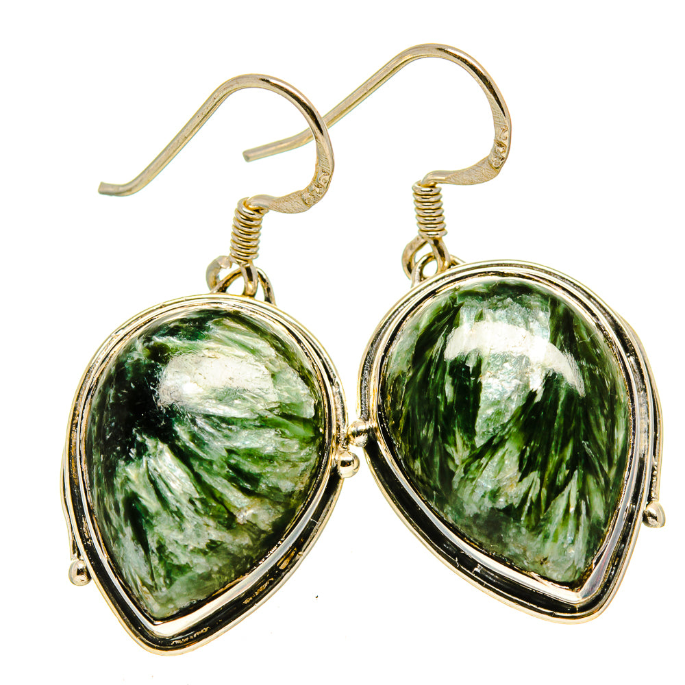 Seraphinite Earrings handcrafted by Ana Silver Co - EARR414165