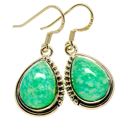 Amazonite Earrings handcrafted by Ana Silver Co - EARR414166