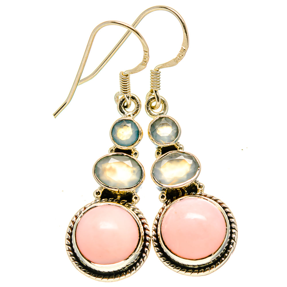 Pink Opal Earrings handcrafted by Ana Silver Co - EARR414174