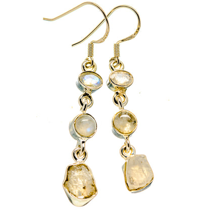Rainbow Moonstone Earrings handcrafted by Ana Silver Co - EARR414179