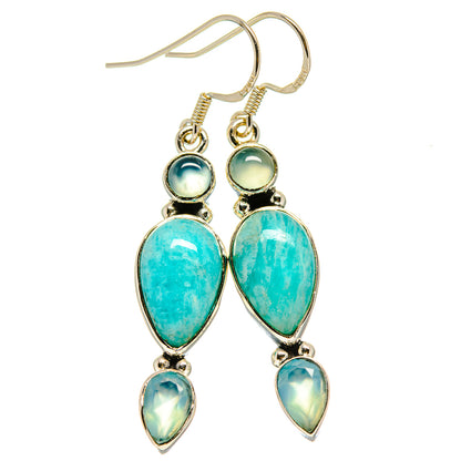 Amazonite Earrings handcrafted by Ana Silver Co - EARR414187