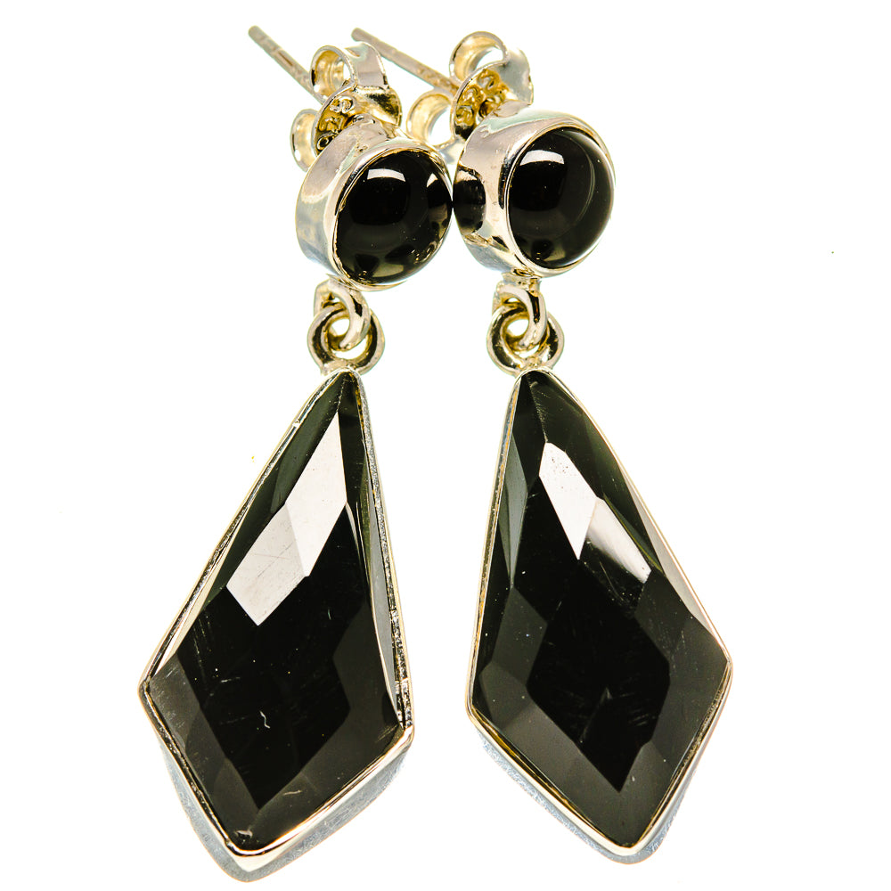 Black Onyx Earrings handcrafted by Ana Silver Co - EARR414194