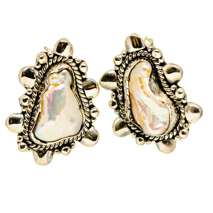 Mother Of Pearl Earrings handcrafted by Ana Silver Co - EARR414208