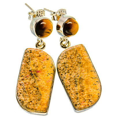 Picture Jasper Earrings handcrafted by Ana Silver Co - EARR414217