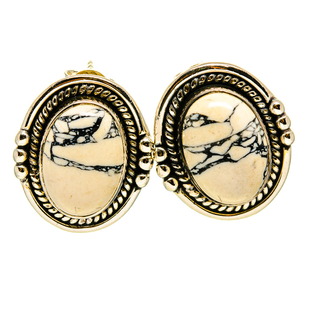 Howlite Earrings handcrafted by Ana Silver Co - EARR414219