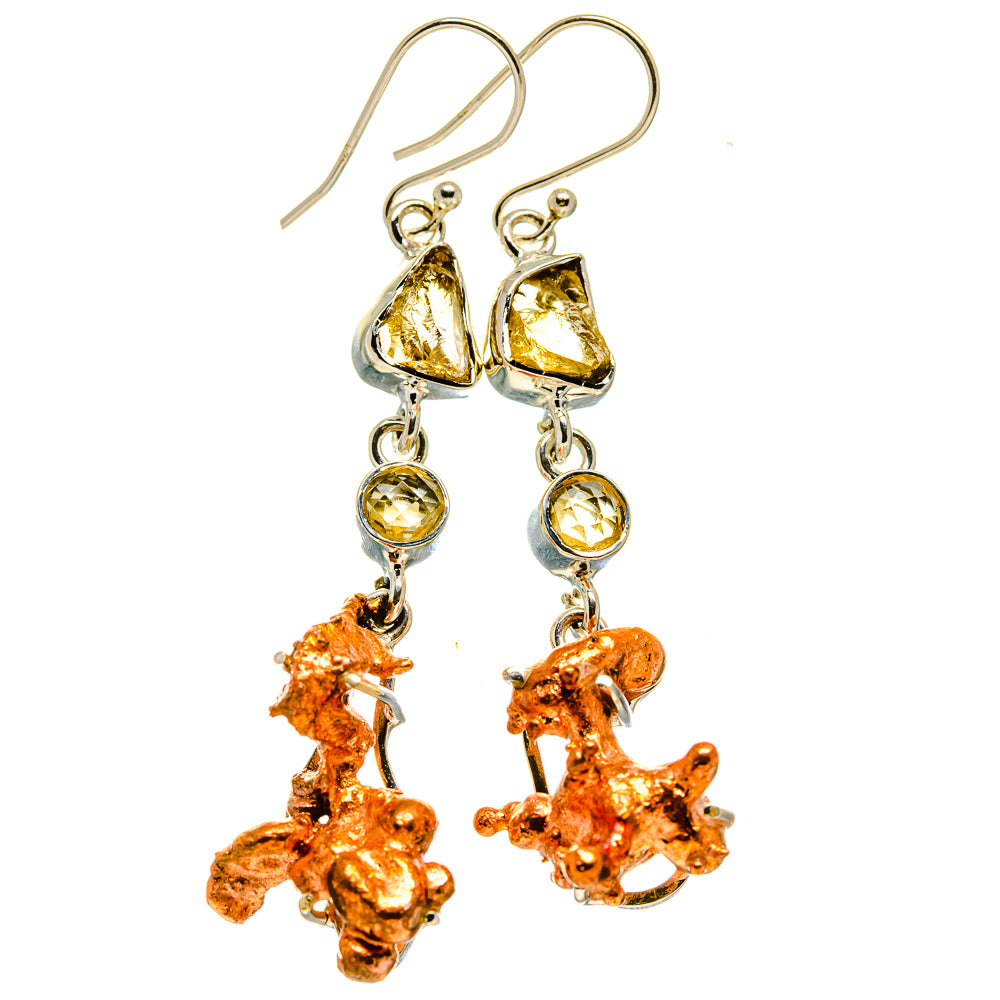 Splash Copper Earrings handcrafted by Ana Silver Co - EARR414221