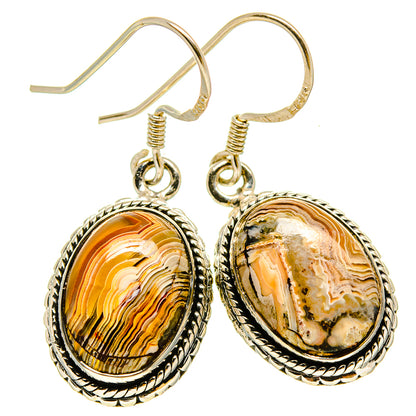Laguna Lace Agate Earrings handcrafted by Ana Silver Co - EARR414228