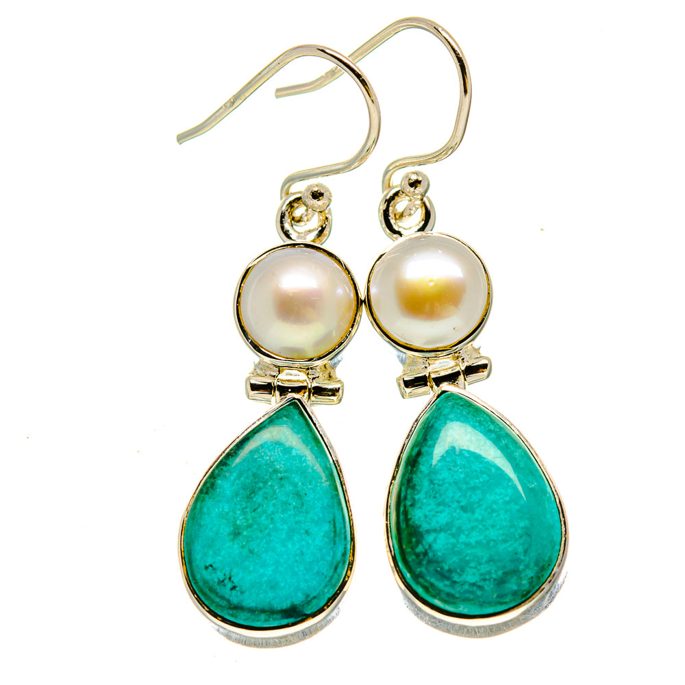 Chrysocolla Earrings handcrafted by Ana Silver Co - EARR414232