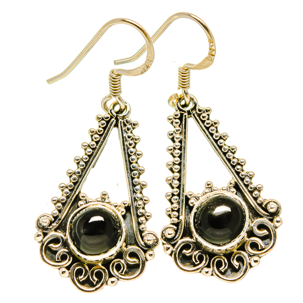 Black Onyx Earrings handcrafted by Ana Silver Co - EARR414235