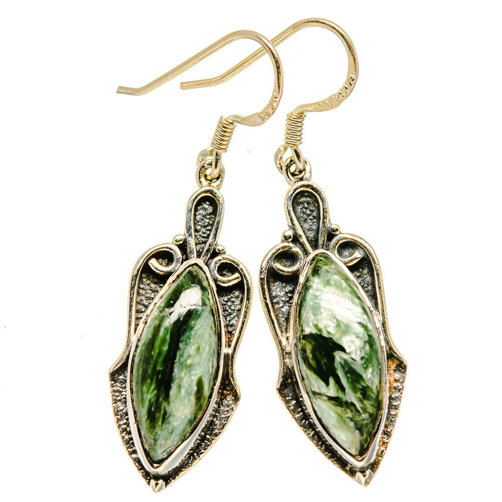 Seraphinite Earrings handcrafted by Ana Silver Co - EARR414236