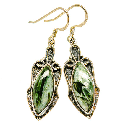 Seraphinite Earrings handcrafted by Ana Silver Co - EARR414236