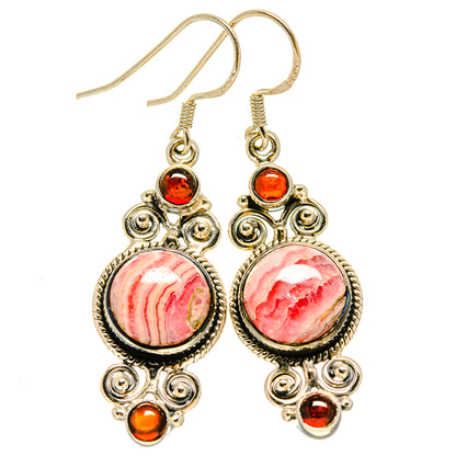 Rhodochrosite Earrings handcrafted by Ana Silver Co - EARR414237