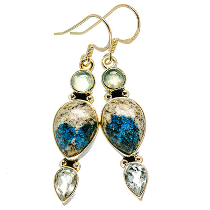 K2 Blue Azurite Earrings handcrafted by Ana Silver Co - EARR414252