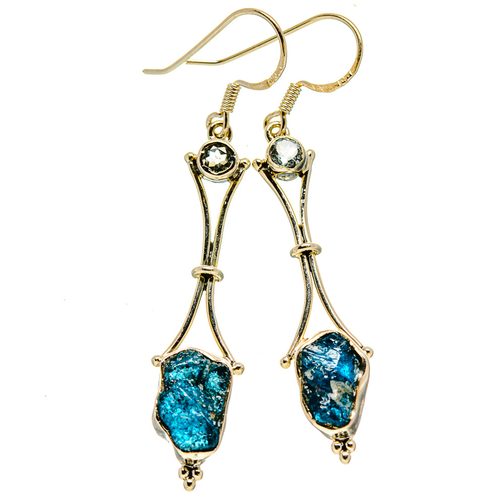 Blue Fluorite Earrings handcrafted by Ana Silver Co - EARR414253