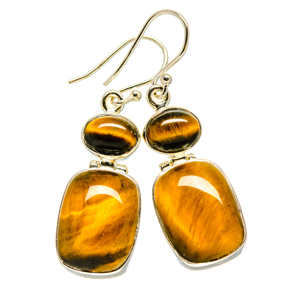 Tiger Eye Earrings handcrafted by Ana Silver Co - EARR414265