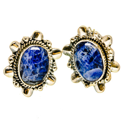 Sodalite Earrings handcrafted by Ana Silver Co - EARR414280