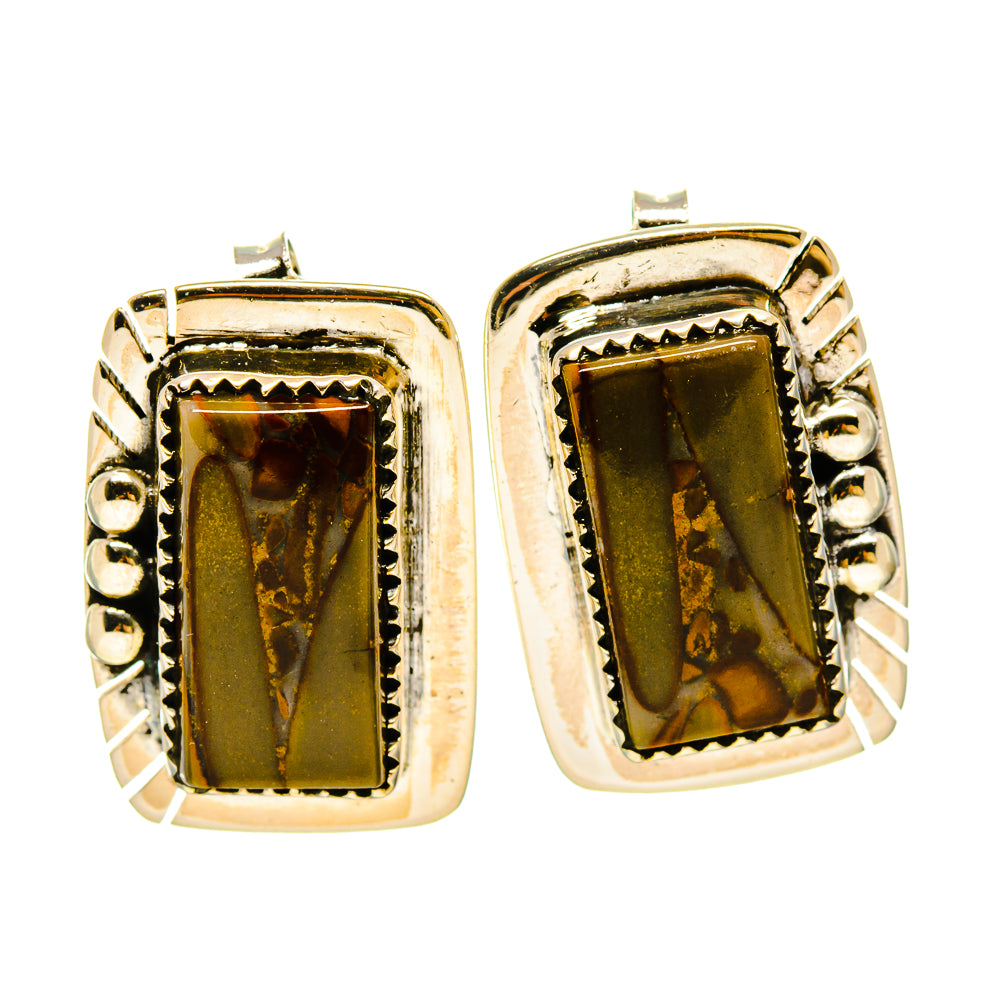 Bamboo Jasper Earrings handcrafted by Ana Silver Co - EARR414283