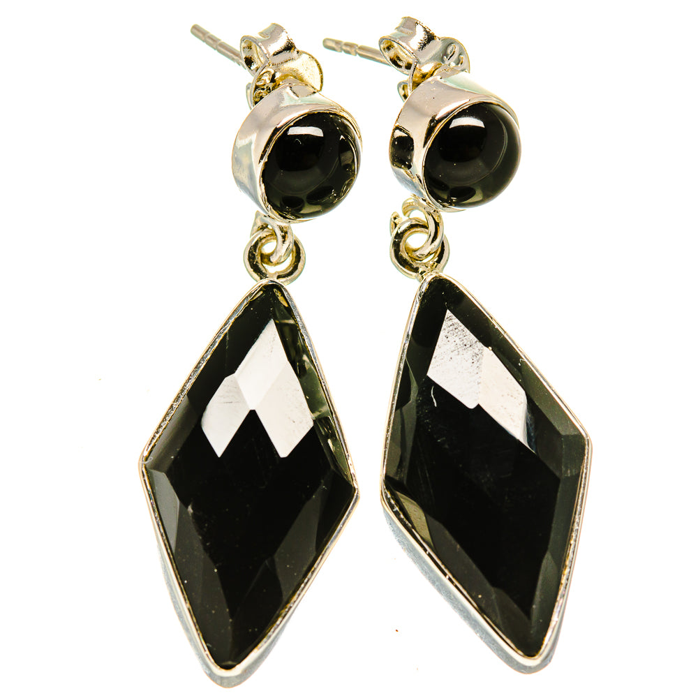 Black Onyx Earrings handcrafted by Ana Silver Co - EARR414284