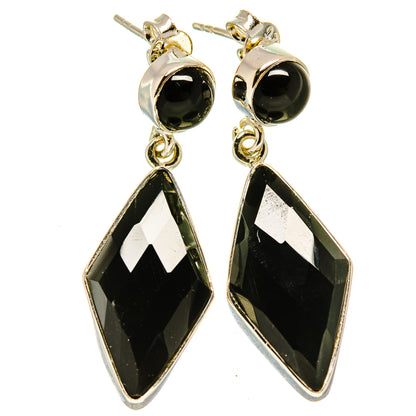 Black Onyx Earrings handcrafted by Ana Silver Co - EARR414284