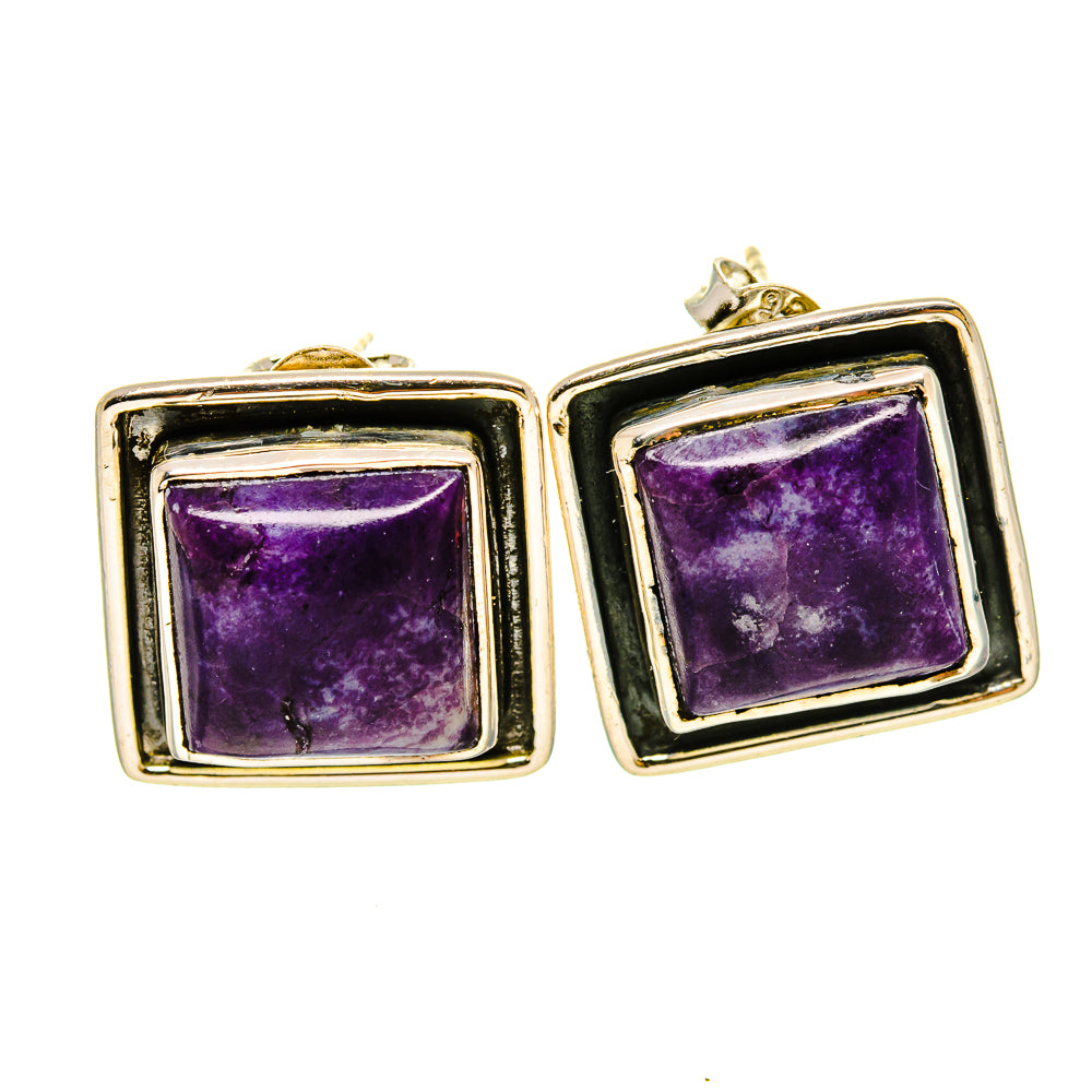 Charoite Earrings handcrafted by Ana Silver Co - EARR414285