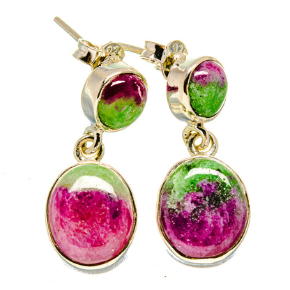Ruby Zoisite Earrings handcrafted by Ana Silver Co - EARR414293
