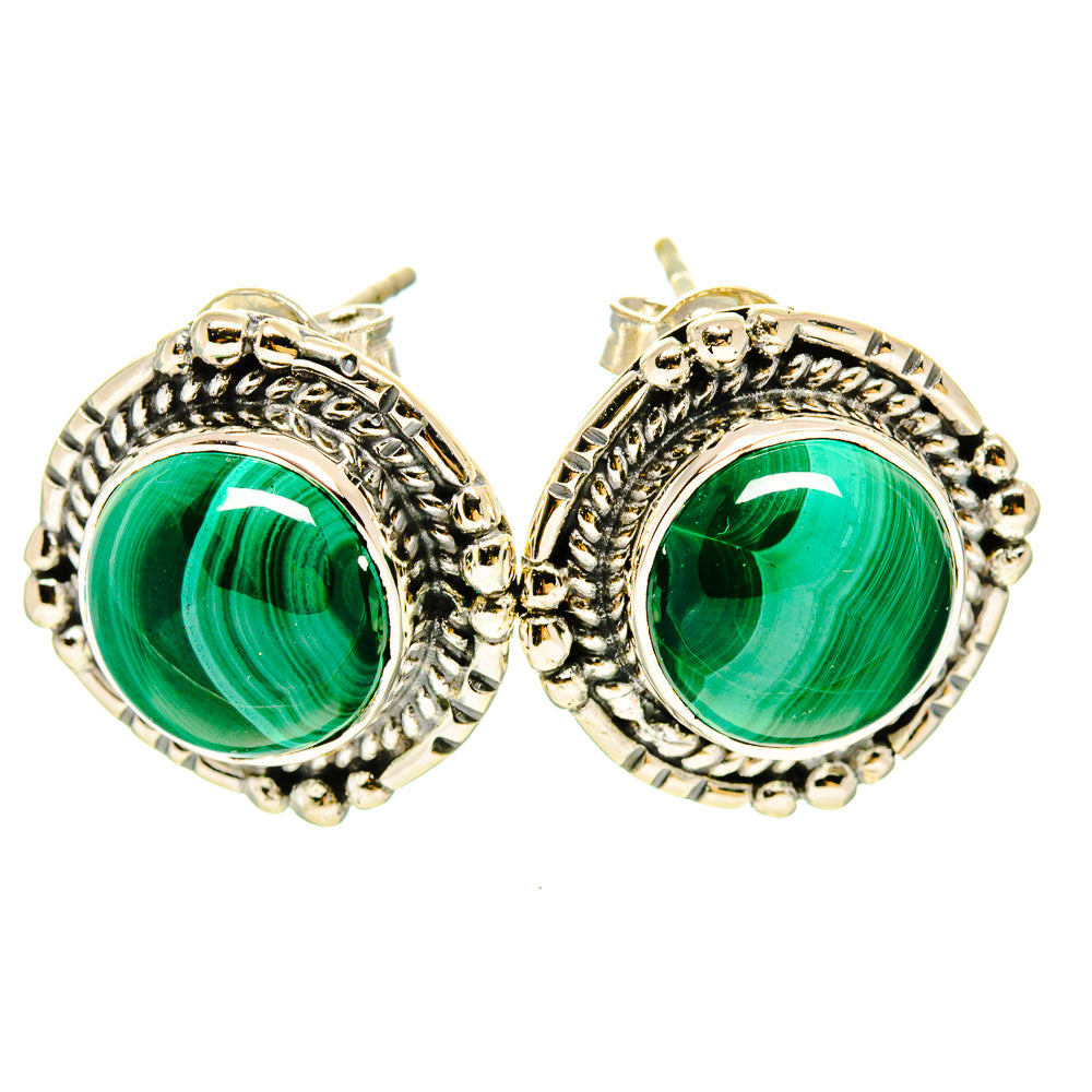 Malachite Earrings handcrafted by Ana Silver Co - EARR414294