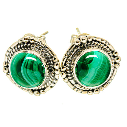 Malachite Earrings handcrafted by Ana Silver Co - EARR414294