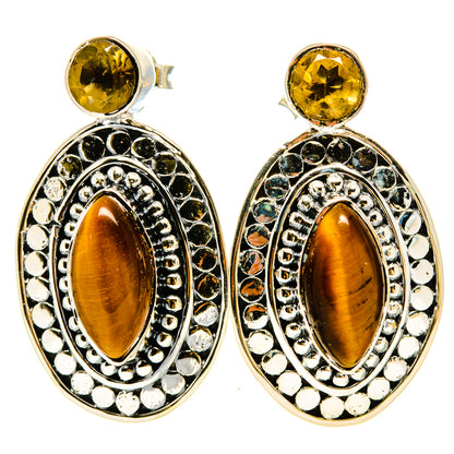Tiger Eye Earrings handcrafted by Ana Silver Co - EARR414298