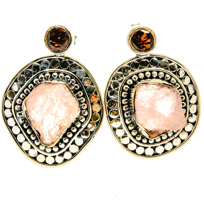 Rose Quartz Earrings handcrafted by Ana Silver Co - EARR414302